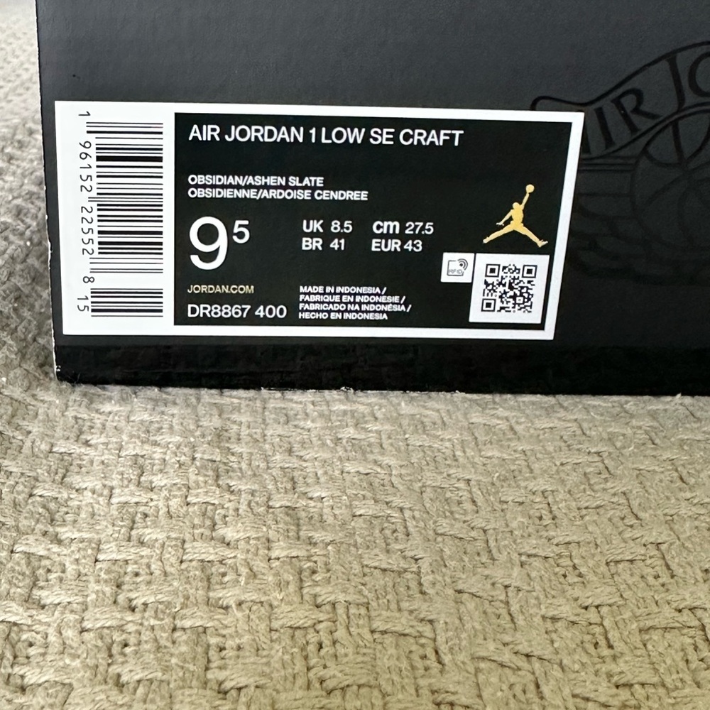 Jordan Air 1 Low SE Craft in Obsidian and Ashen Slate